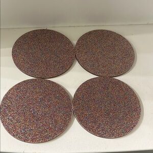 BaubleBar Multicolor Glitter Coasters